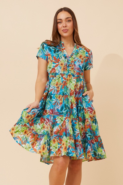ALANIS TROPICAL PRINT DRESS