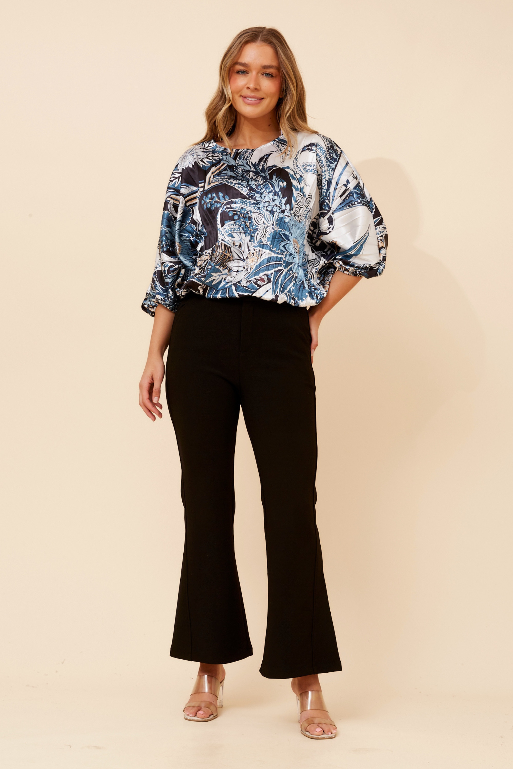 ALBERTA SCARF PRINT TOP