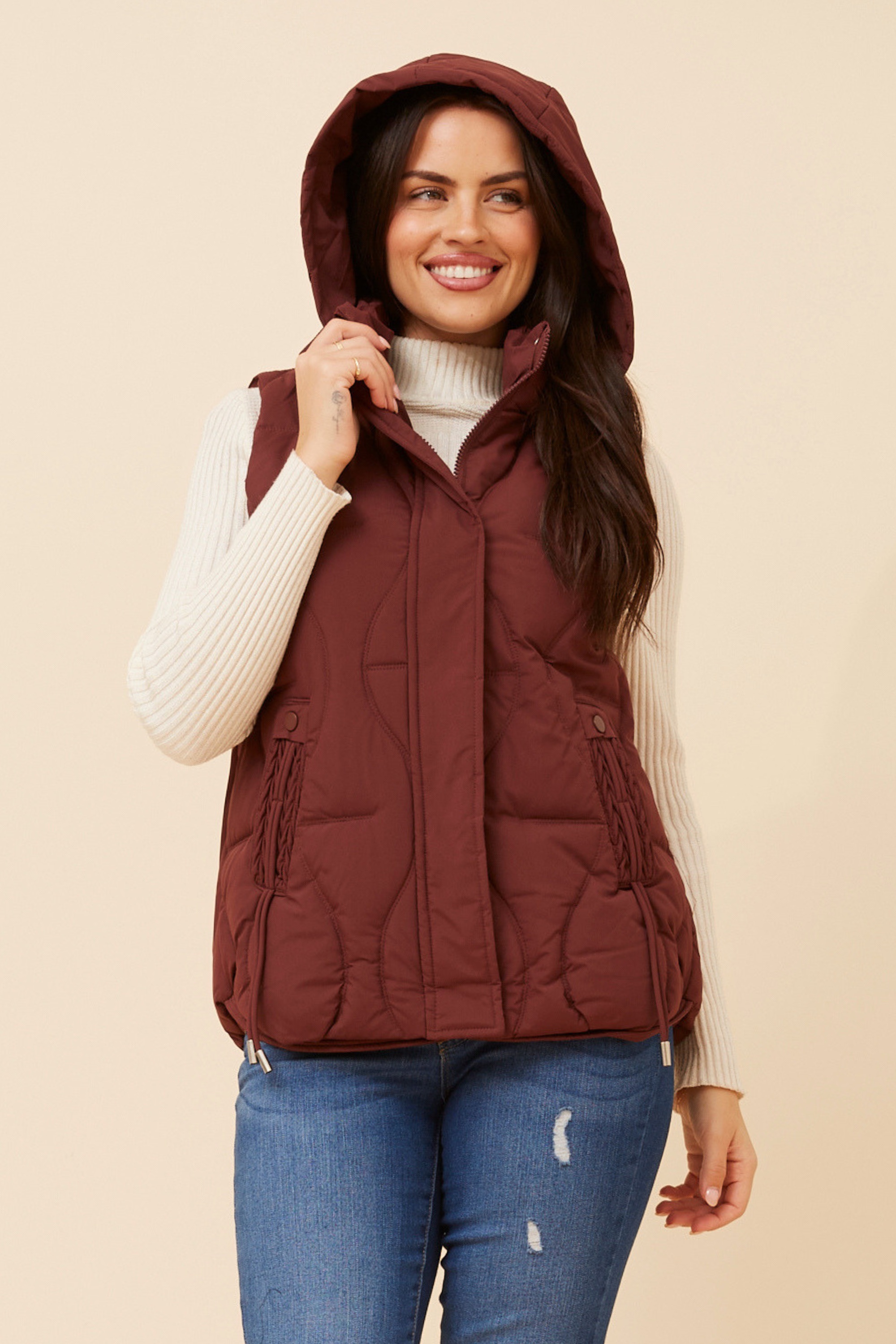 ALEJANDRA SOLID PUFFER VEST