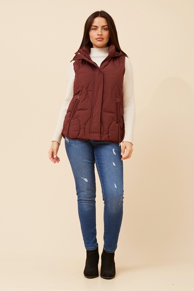 ALEJANDRA SOLID PUFFER VEST