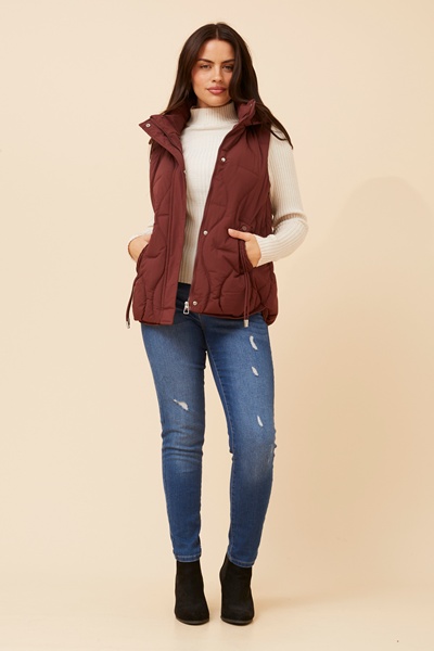 ALEJANDRA SOLID PUFFER VEST