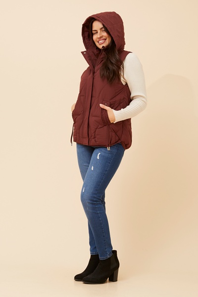 ALEJANDRA SOLID PUFFER VEST
