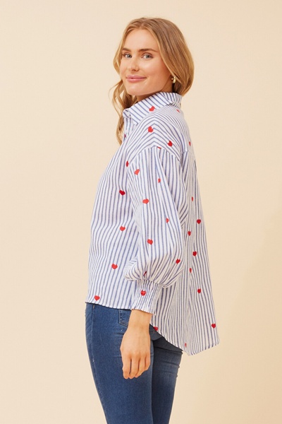 ALESSA STRIPE PRINT SHIRT