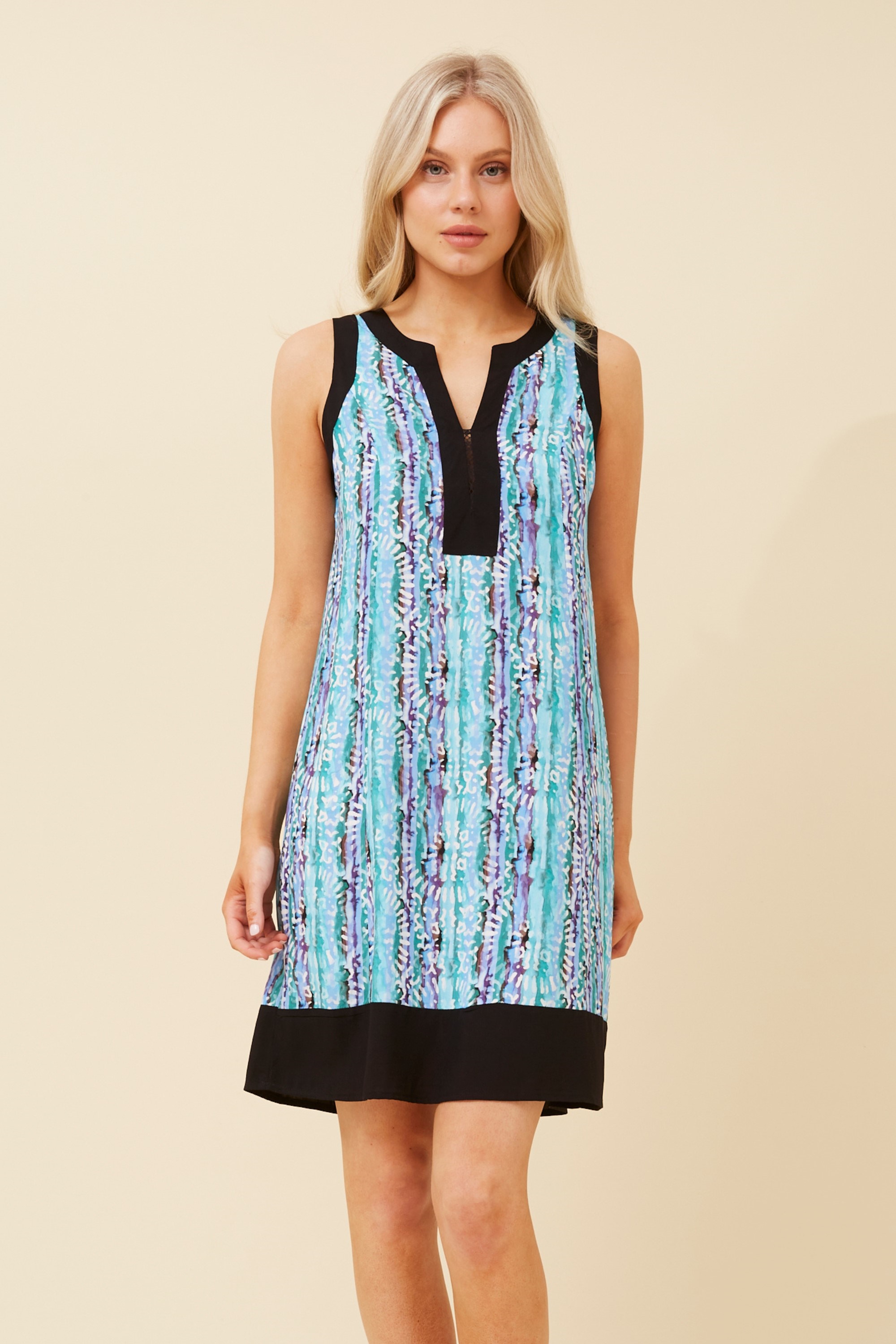 ALEXA ABSTRACT PRINT SHIFT DRESS