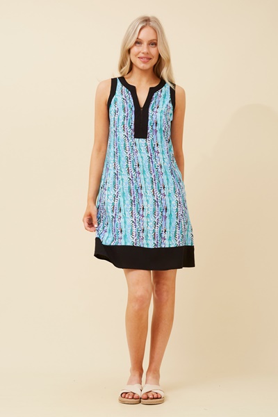 ALEXA ABSTRACT PRINT SHIFT DRESS