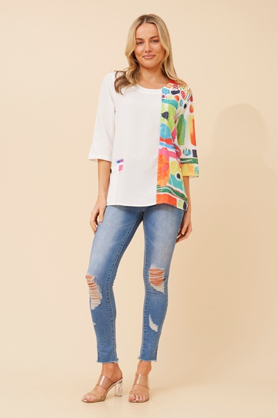 ALIA ABSTRACT PRINT TOP