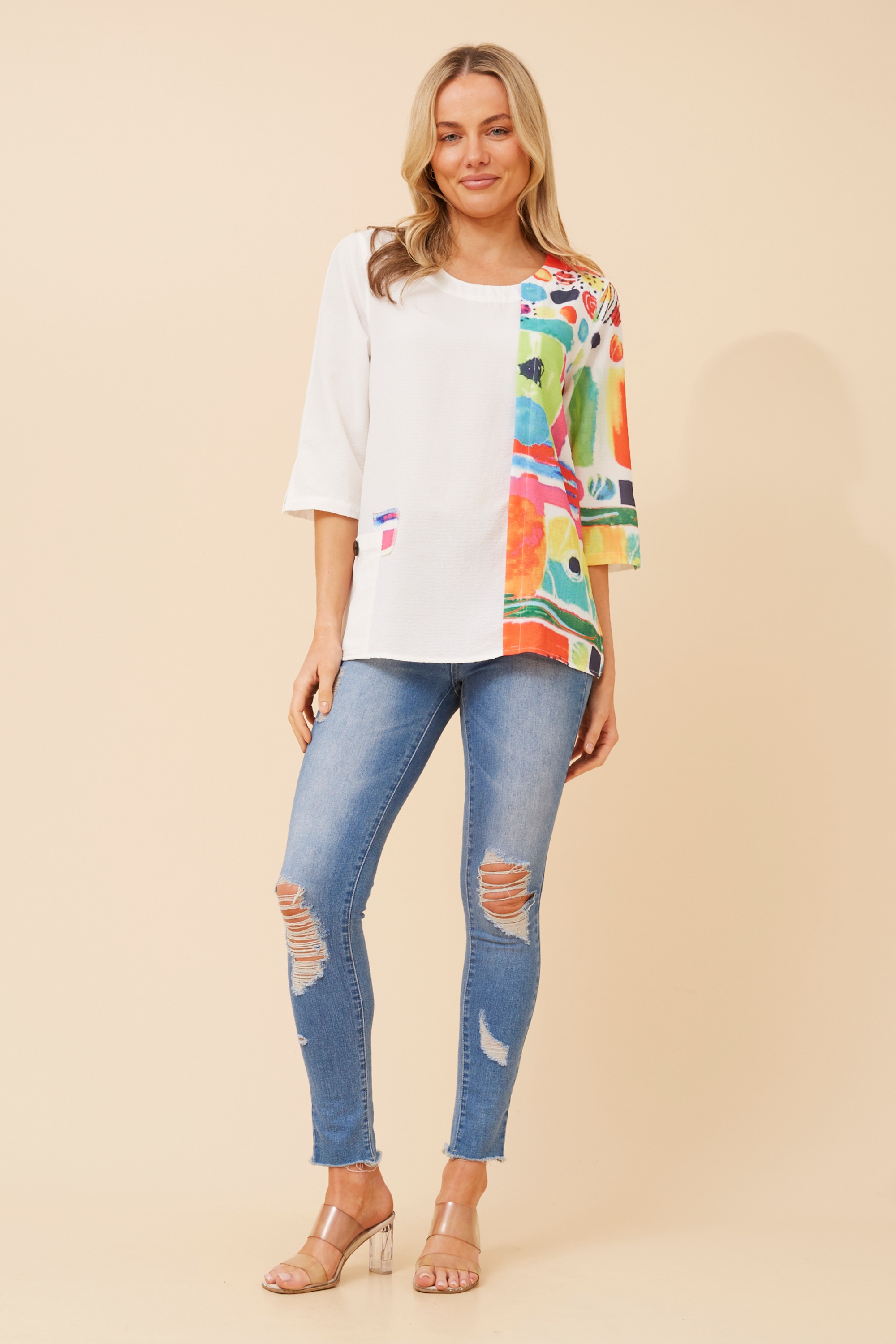 ALIA ABSTRACT PRINT TOP
