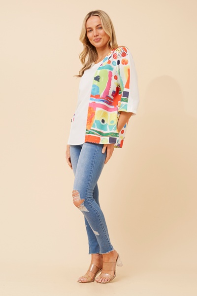 ALIA ABSTRACT PRINT TOP