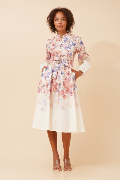 ALIATT FLORAL MIDI DRESS