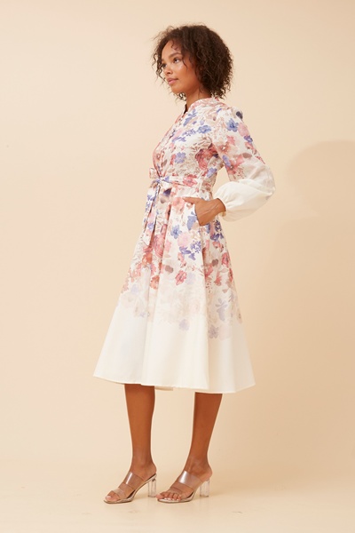 ALIATT FLORAL MIDI DRESS