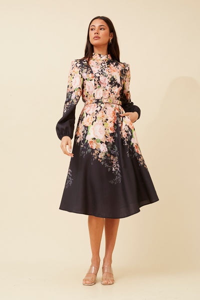 ALIATT FLORAL MIDI DRESS