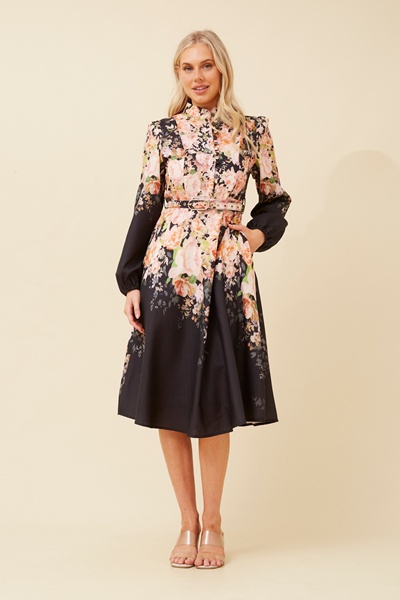 ALIATT FLORAL MIDI DRESS