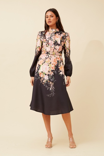 ALIATT FLORAL MIDI DRESS