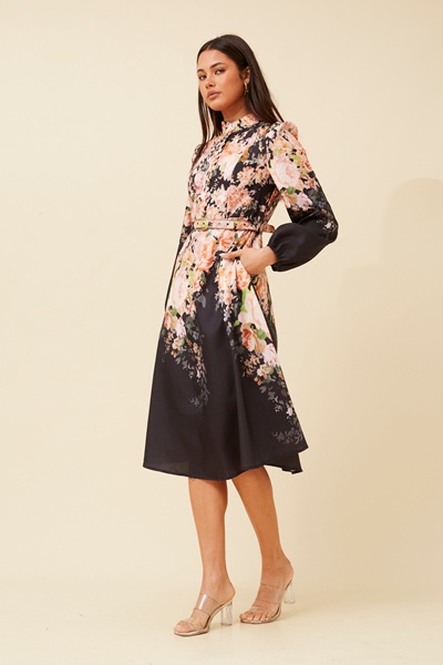 ALIATT FLORAL MIDI DRESS