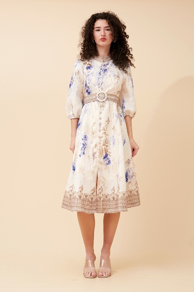 ALIATT FLORAL MIDI DRESS