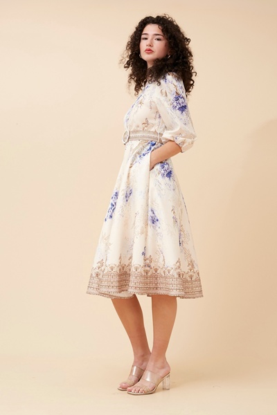 ALIATT FLORAL MIDI DRESS