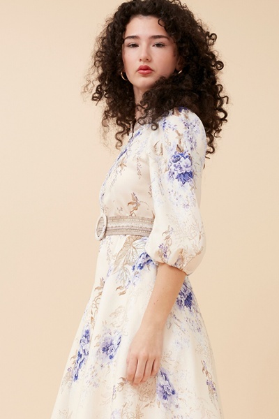 ALIATT FLORAL MIDI DRESS