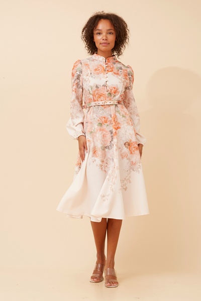 ALIATT FLORAL MIDI DRESS