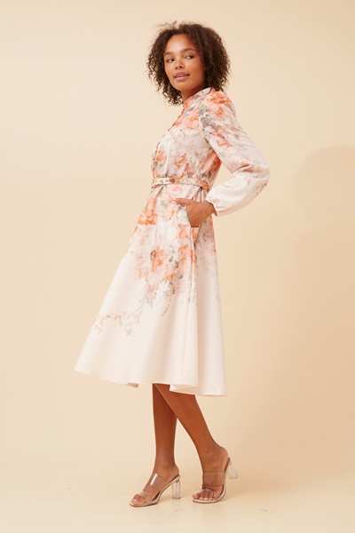 ALIATT FLORAL MIDI DRESS