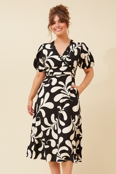 ALINA ABSTRACT PRINT DRESS