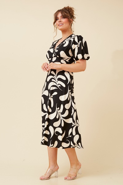 ALINA ABSTRACT PRINT DRESS