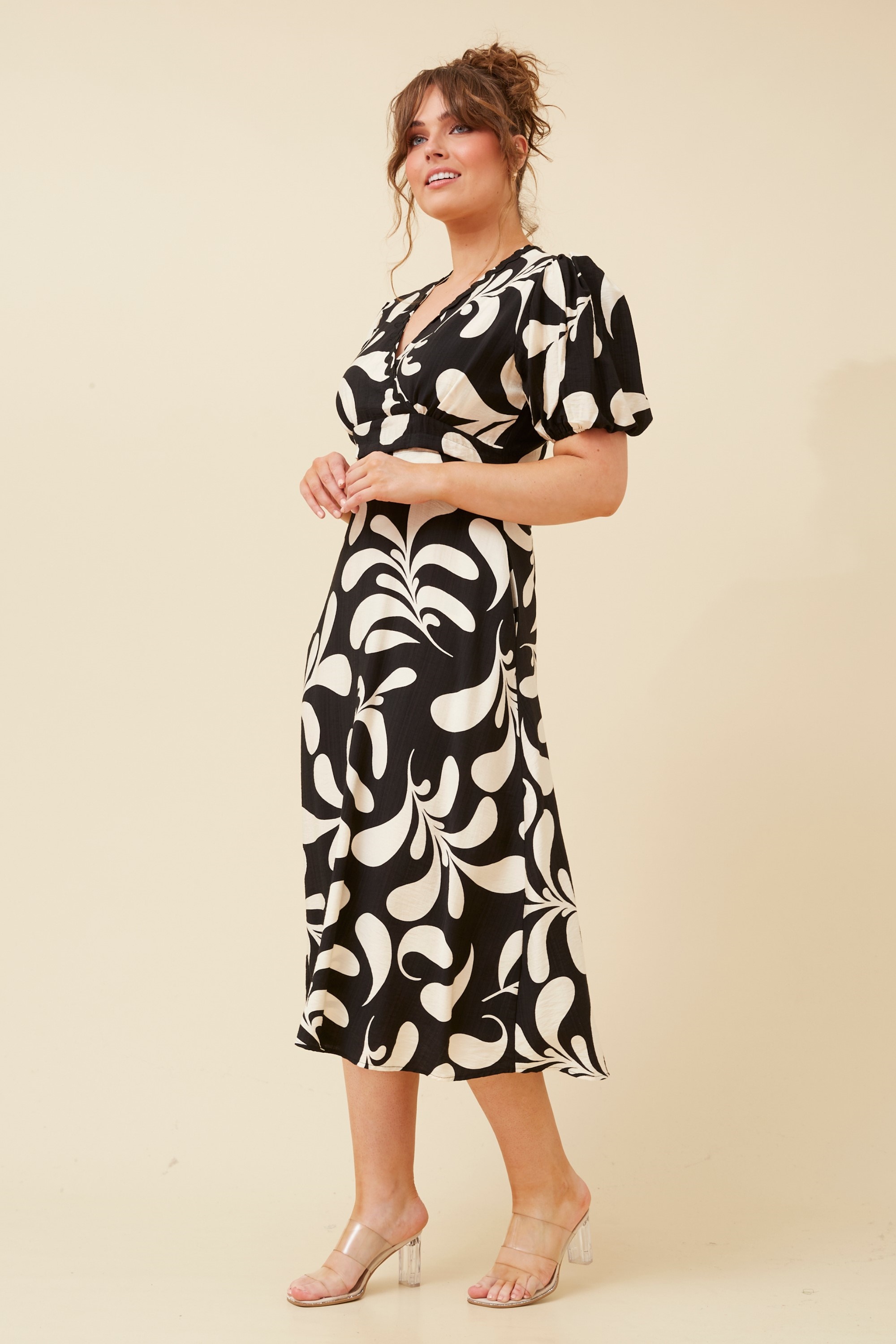 ALINA ABSTRACT PRINT DRESS