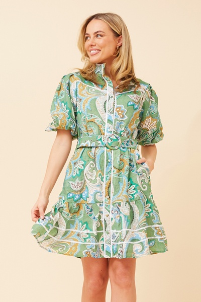ALIRA PAISLEY PRINT DRESS