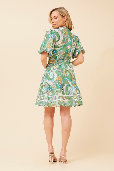 ALIRA PAISLEY PRINT DRESS