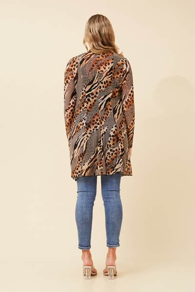 ALITZEL ANIMAL PRINT CARDIGAN