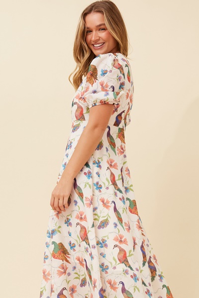 ALIZA BIRD PRINT DRESS