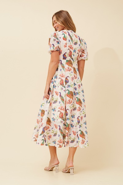 ALIZA BIRD PRINT DRESS
