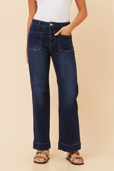 ALLON WIDE LEG DENIM PANTS