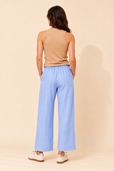ALLORAH SOLID WIDE LEG PANTS
