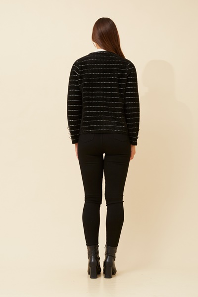 ALTHEA STRIPE KNIT COATIGAN