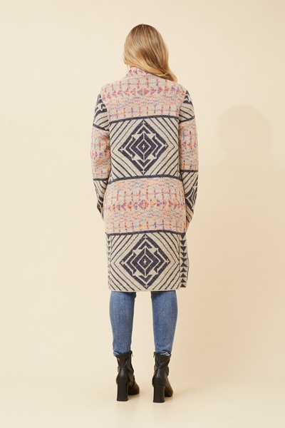 ALTMAN JACQUARD KNIT CARDIGAN