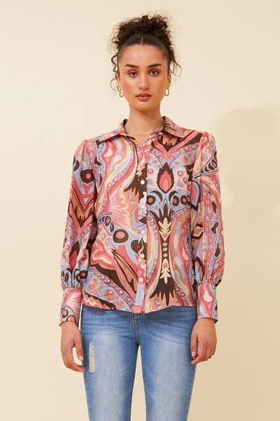 ALUNA ABSTRACT PRINT SHIRT