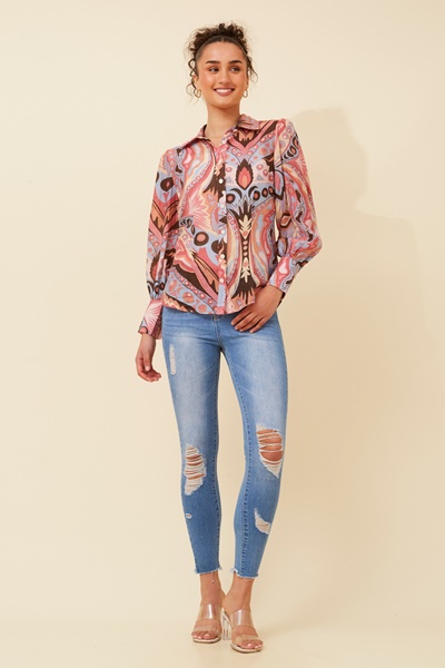 ALUNA ABSTRACT PRINT SHIRT