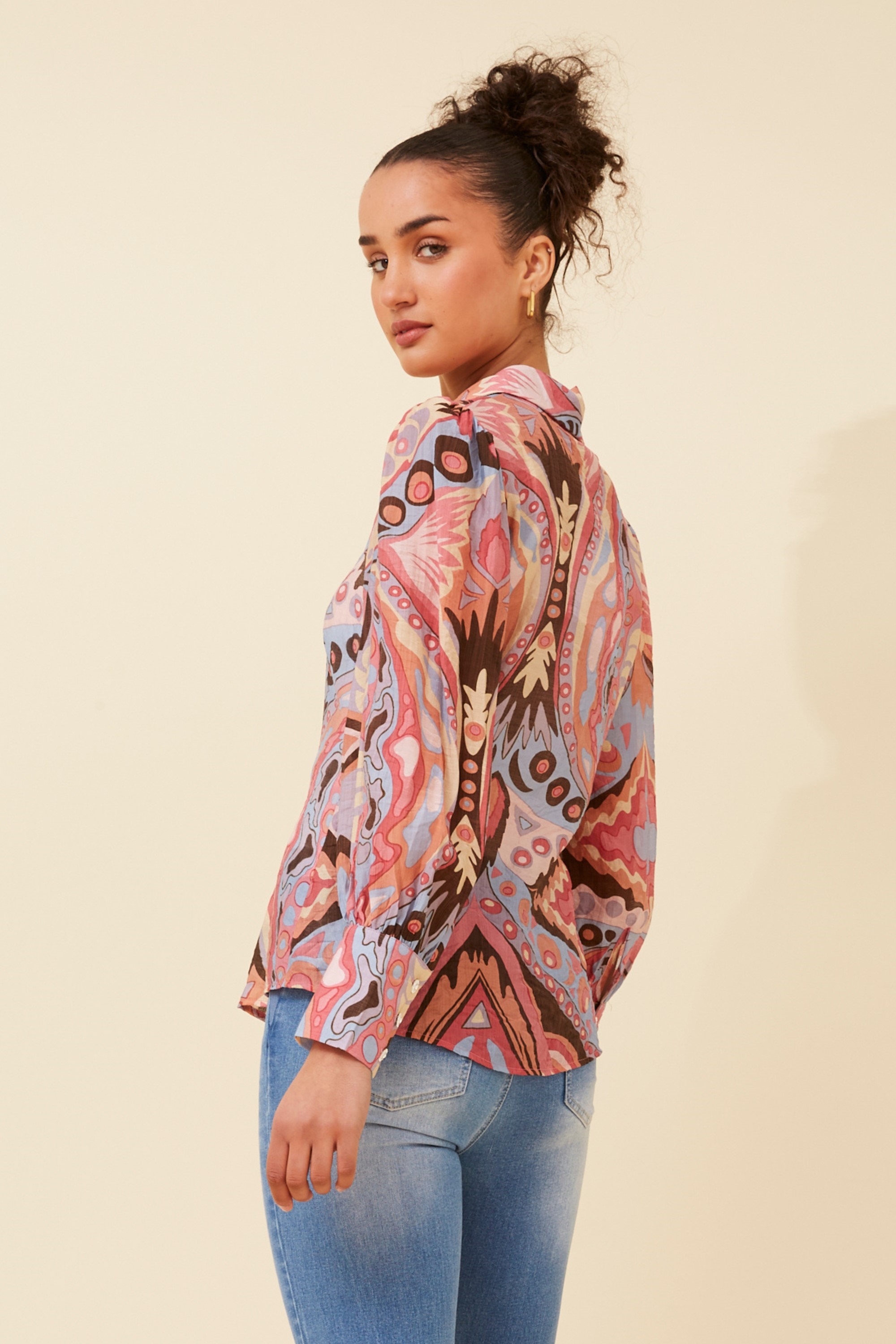 ALUNA ABSTRACT PRINT SHIRT