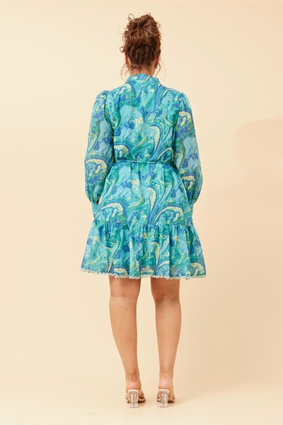 ALURA PAISLEY PRINT SHORT DRESS
