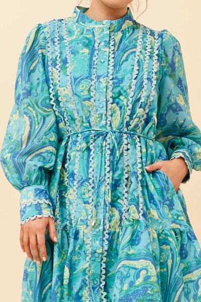 ALURA PAISLEY PRINT SHORT DRESS