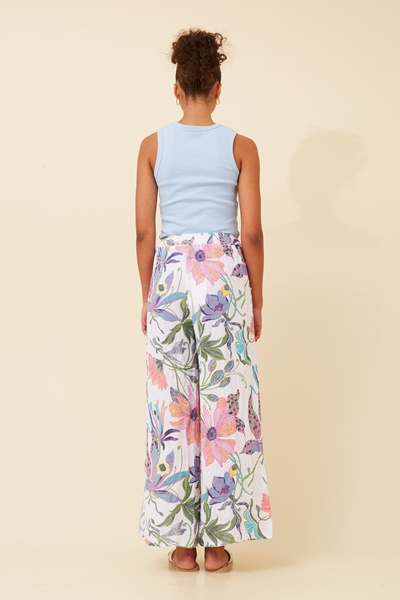 AMADEA FLORAL LINEN PANTS