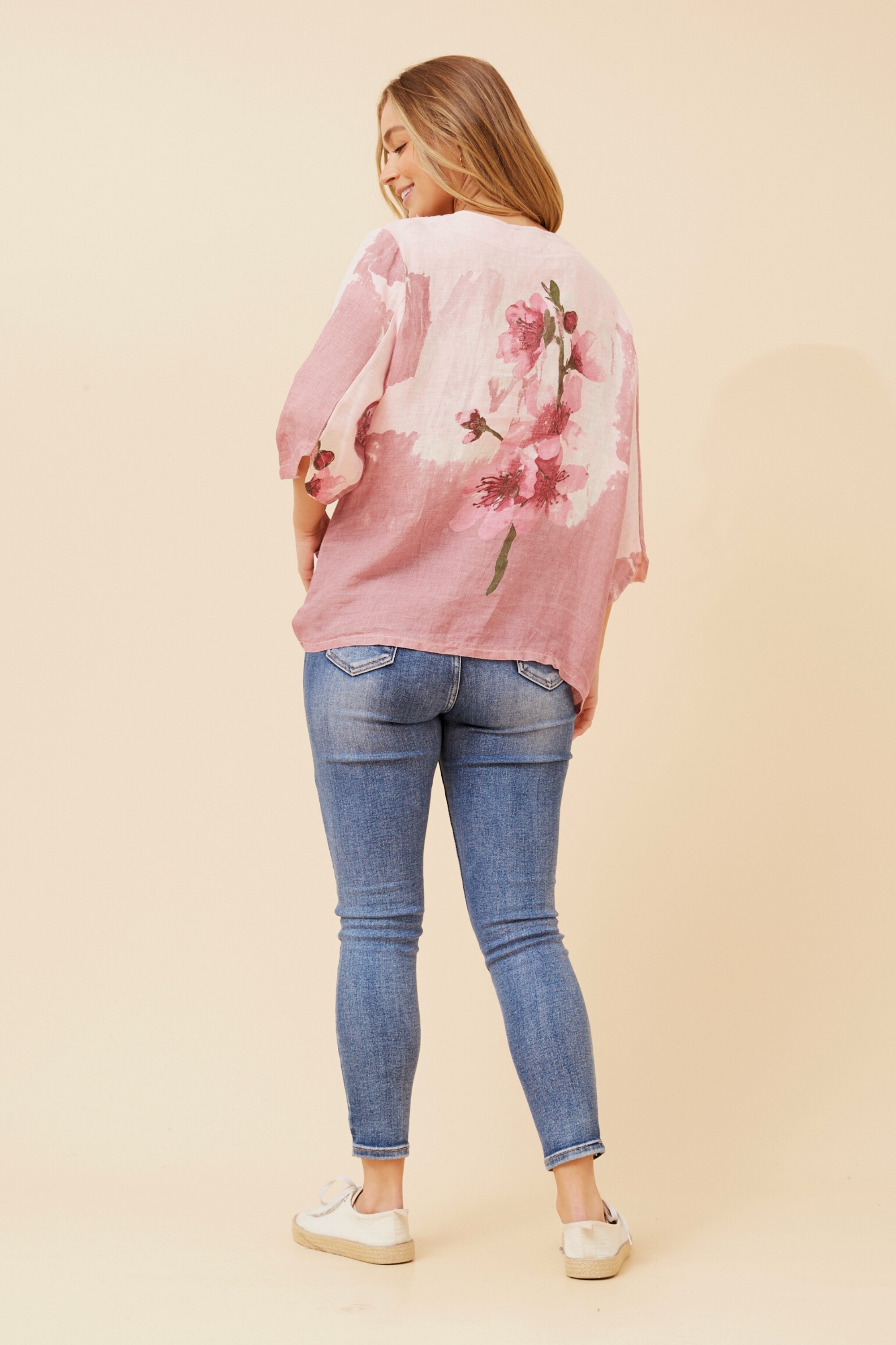 AMADOR FLORAL LINEN TOP