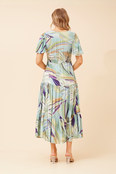 AMALIE TROPICAL PRINT MAXI DRESS