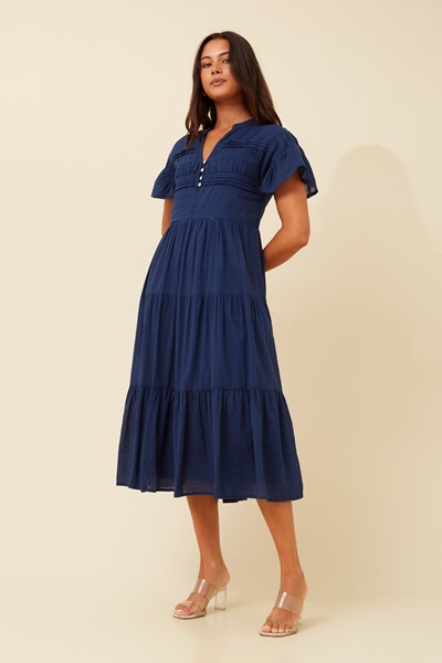 AMANI TIERED MIDI DRESS