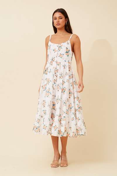 AMAR FLORAL MIDI DRESS