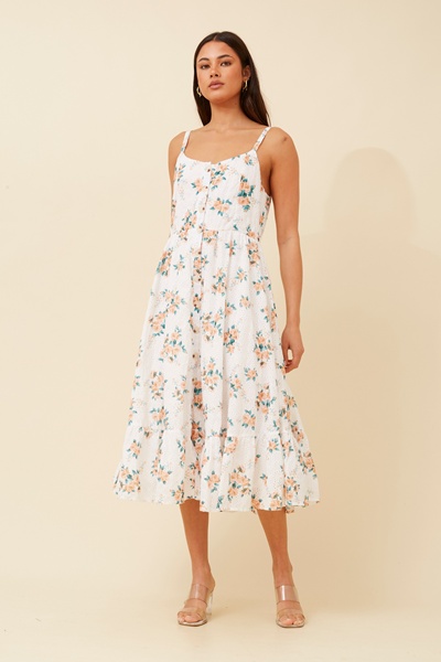 AMAR FLORAL MIDI DRESS