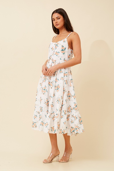 AMAR FLORAL MIDI DRESS