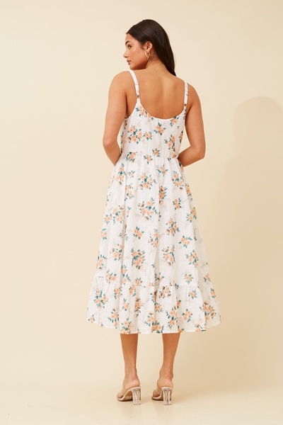 AMAR FLORAL MIDI DRESS
