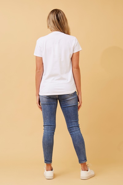 AMARI SEQUIN DETAIL LINEN TOP