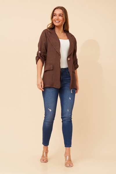 AMATI SOLID LINEN JACKET